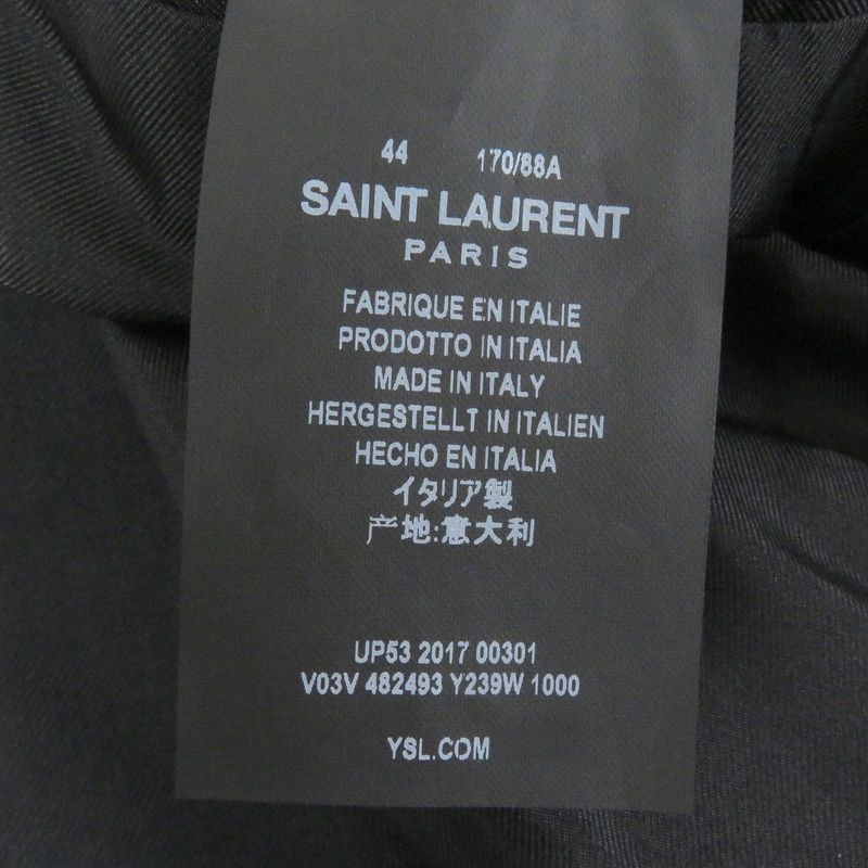 Saint Laurent Paris 482493 Single Tailored Jacket Bleather Tailored Jacket
