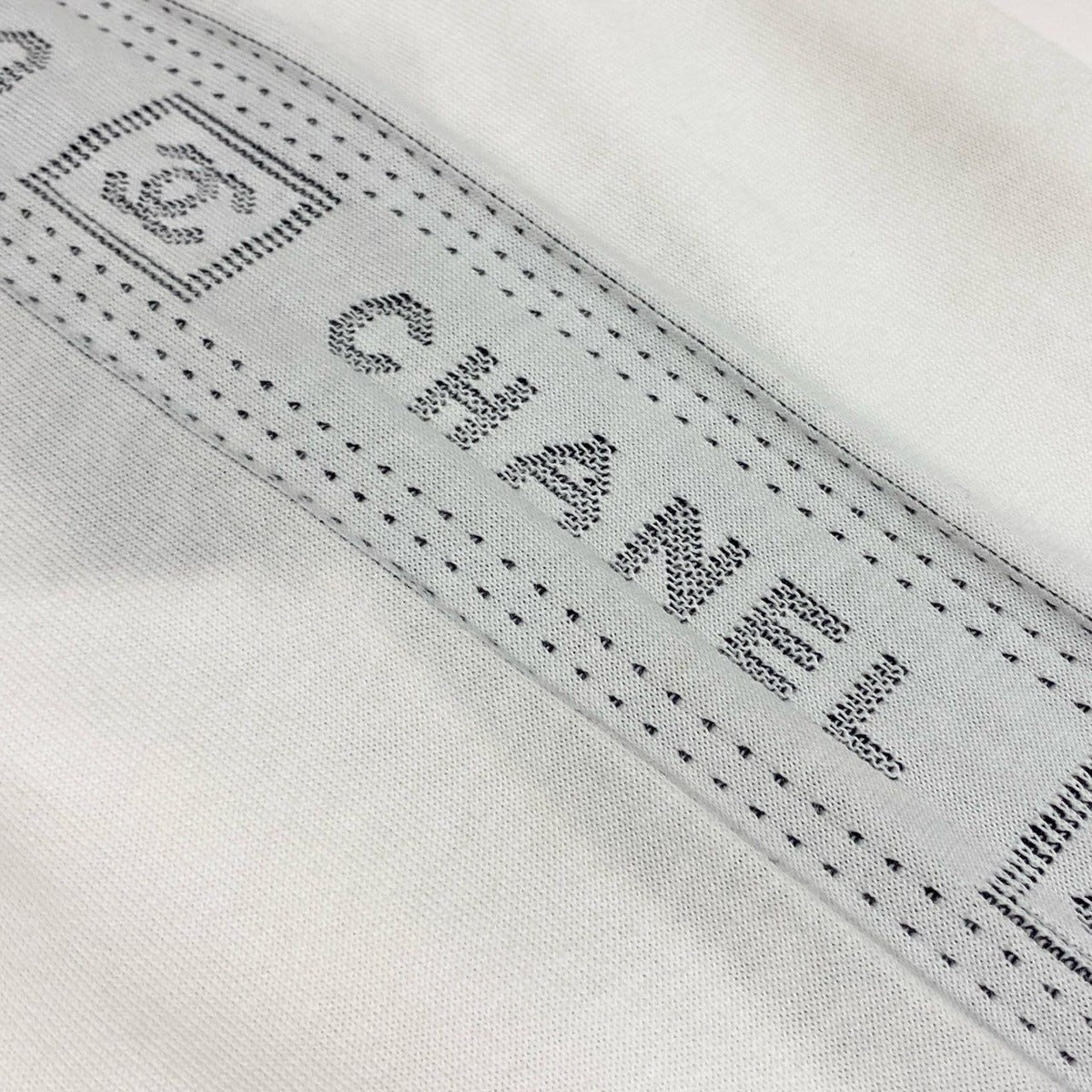 Chanel Wide Knit Pants Logo Side — view 5