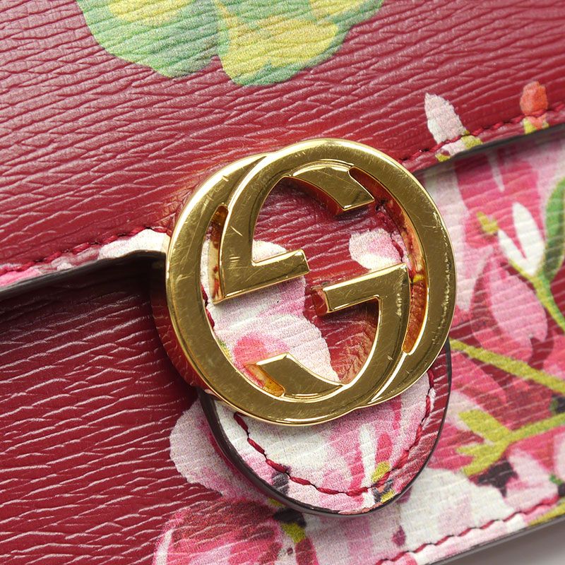 Gucci GG Blooms Chain Wallet 409340 Long Wallet Women