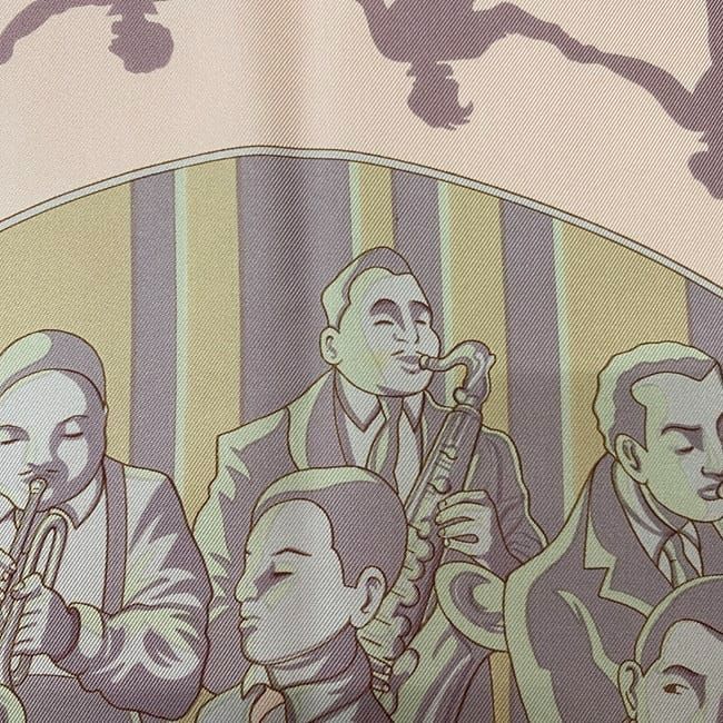 Hermes Scarf Carr 90 Ec21137 Pink Gray