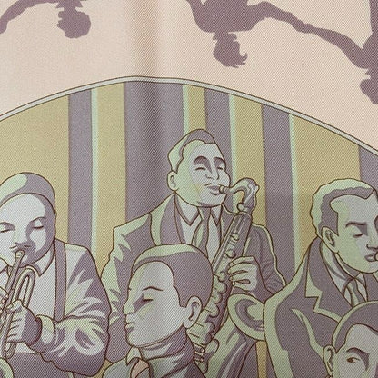 Hermes Scarf Carr 90 Ec21137 Pink Gray