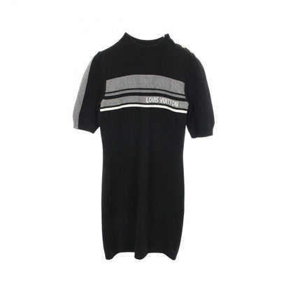 Louis Vuitton Dress LV Intarsia Short Sleeve Black Knit Sweater