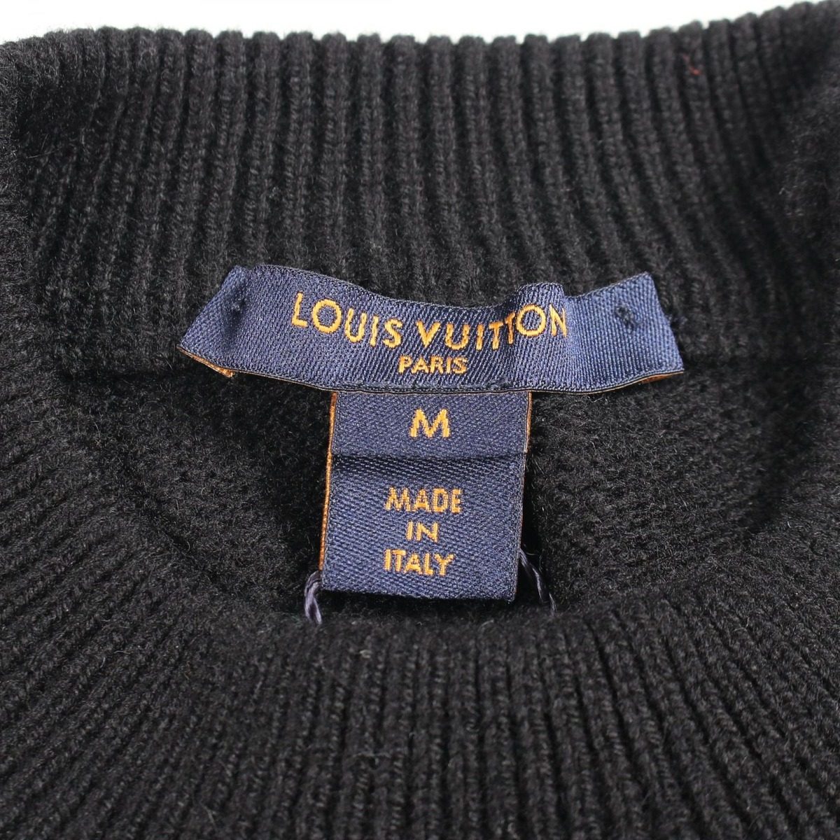Louis Vuitton Dress LV Intarsia Short Sleeve Black Knit Sweater — view 3