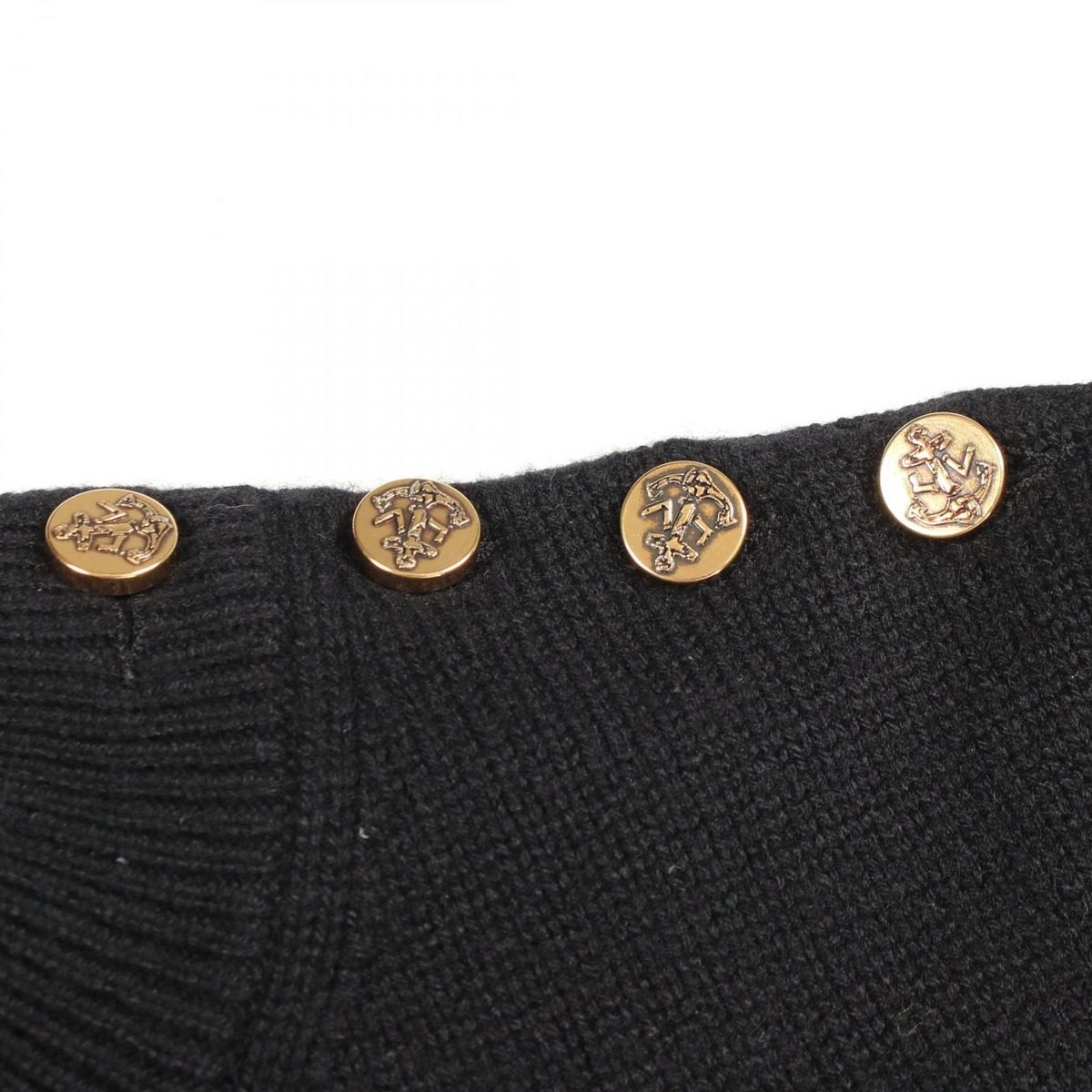 Louis Vuitton Dress LV Intarsia Short Sleeve Black Knit Sweater — view 5