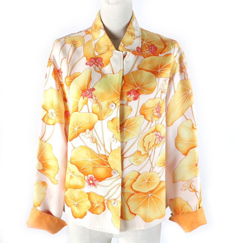 Hermes Vintage Margiela Period Les Capucines Gold Lotus Flower