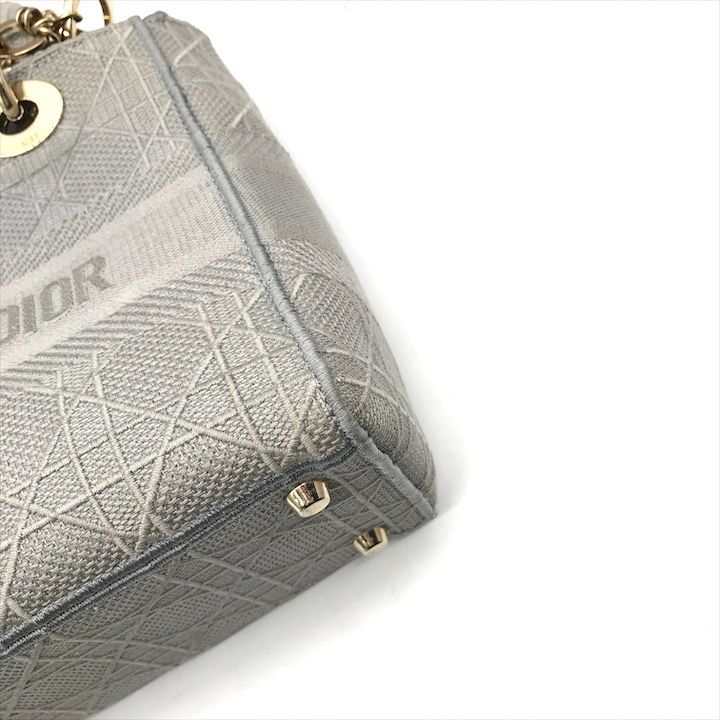 Dior Lady Delight Cannage 2-Way Bag Gray