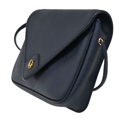 Christian DIOR Shoulder Bag Logo PVC Navy 61ka840