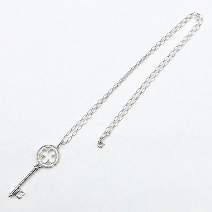Tiffany & Co Quarter Foil Diamond White Gold Necklace 62 cm — view 7