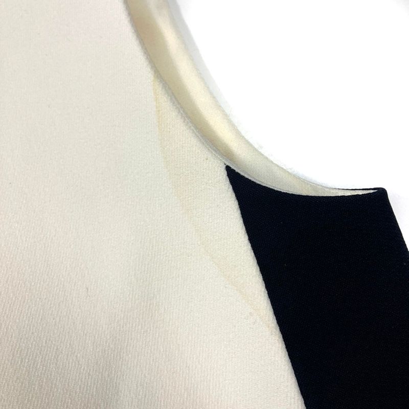 Balenciaga Bicolor Sleeveless Dress 393263 Ivory 34