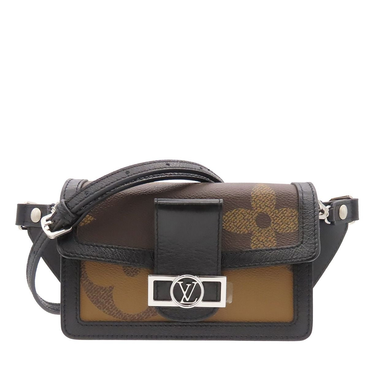Louis Vuitton Bam Brown Black Monogram Canvas Reverse 2-Way Shoulder Bag