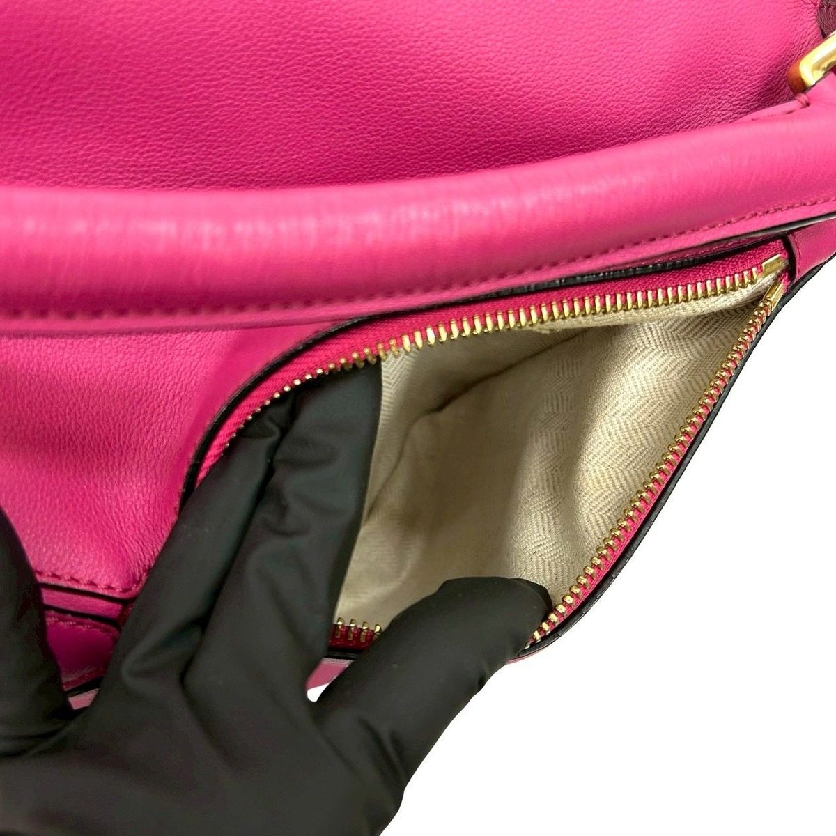 Loewe Puzzle Anagram Logo Leather 2-Way Mini Boston Bag Pink — view 10