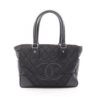 Chanel Tote Bag Paris New York Line Black Nylon Leather
