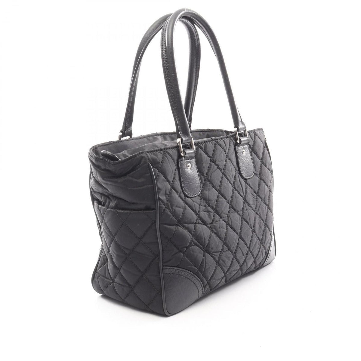 Chanel Tote Bag Paris New York Line Black Nylon Leather — view 2