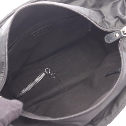 Chanel Tote Bag Paris New York Line Black Nylon Leather — view 3