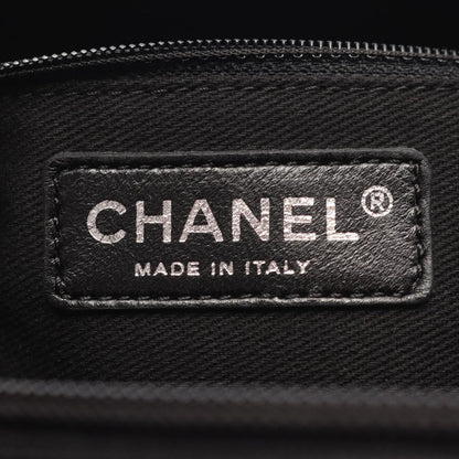 Chanel Tote Bag Paris New York Line Black Nylon Leather — view 4