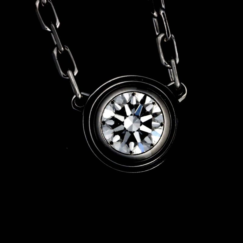 Cartier D'amour Diamond Necklace Large LM 41cm (1614in) 18K WG 750 Diamants