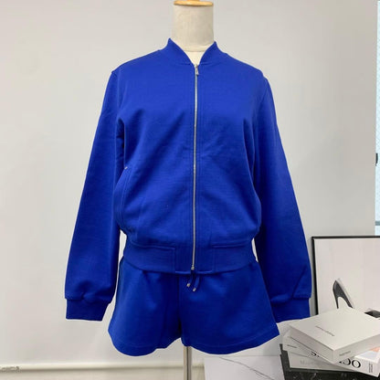Hermes Set Up Jacket Pants Cotton Blue