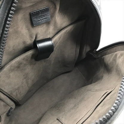 Gucci GG Supreme Ggcarre Backpack Leather Khaki Beige Black