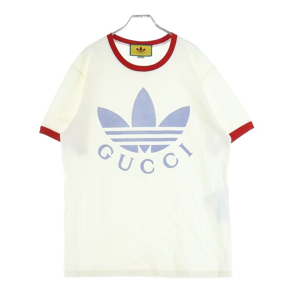 Gucci Adidas Trefoil Logo Trim T-Shirt White