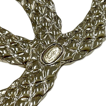 Chanel Brooch Corsage Gold Here Mark Logo Rhinestone