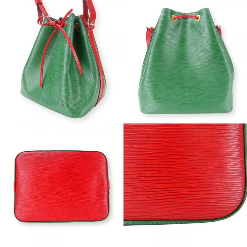 Louis Vuitton Shoulder Bag Petite Noe M44147 Epi Leather Green Red Gold