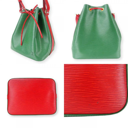 Louis Vuitton Shoulder Bag Petite Noe M44147 Epi Leather Green Red Gold
