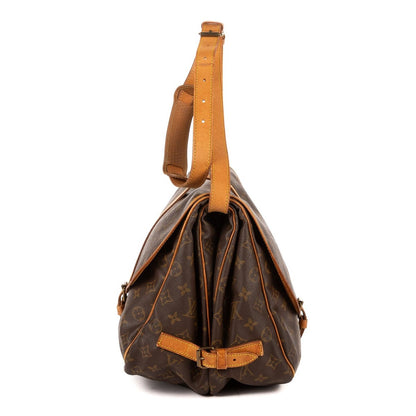 Louis Vuitton Saumur Brown Monogram Canvas Shoulder Bag — view 3