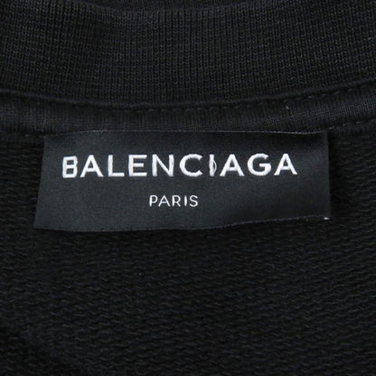 Balenciaga 17AW 485994 100% Cotton Homme Embroidery Oversized Sweatshirt Black