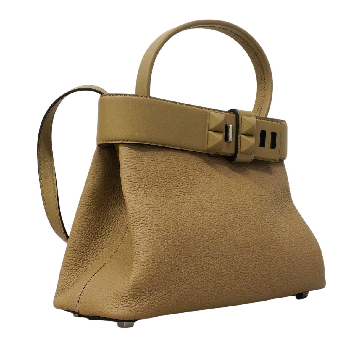 Hermes Handbag Medor Togo Beige Alpha Silver 2-Way — view 2