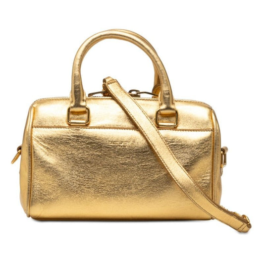 Saint Laurent Baby Duffle 2-Way Shoulder Bag Gold Leather