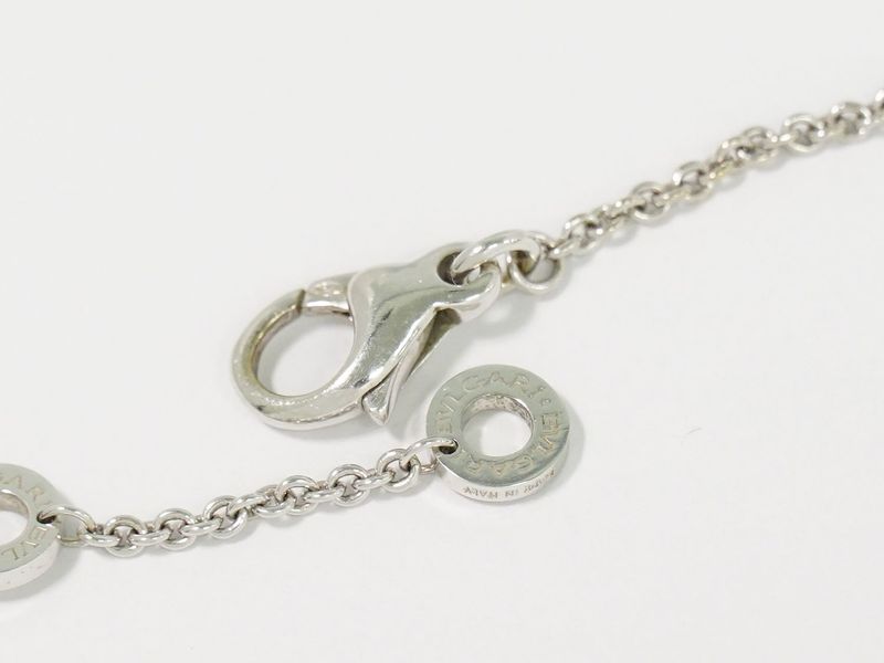 Authentic Bulgari Bvlgari Parentesi 750 WG Necklace Pendant White Gold Parentesi