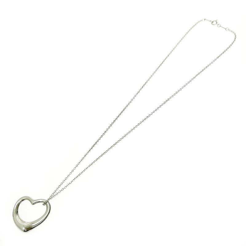 Tiffany & Co Silver Elsa Peretti Open Heart Necklace 10.0g 925 Engraved 397348