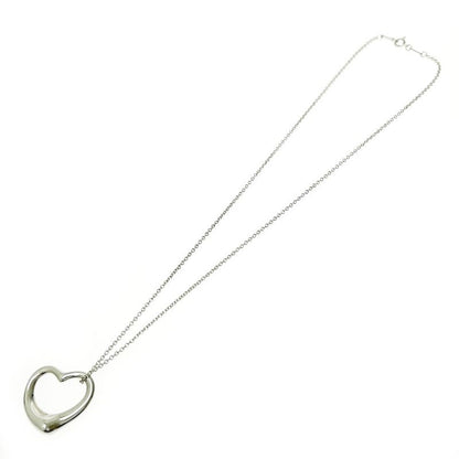 Tiffany & Co Silver Elsa Peretti Open Heart Necklace 10.0g 925 Engraved 397348