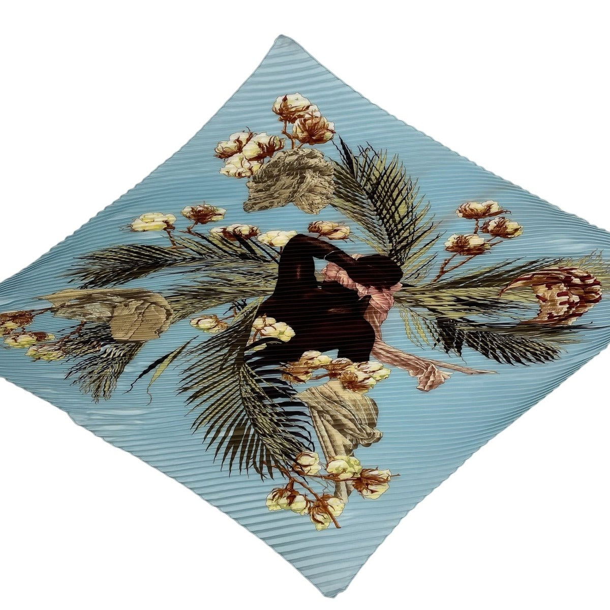 Hermes Scarf Pleated Turbans Des Reines Queen's Turban Blue — view 4