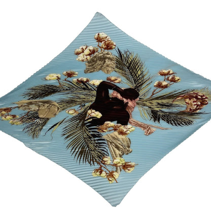 Hermes Scarf Pleated Turbans Des Reines Queen's Turban Blue — view 4