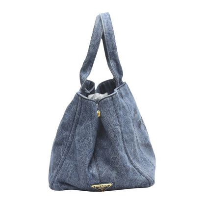 Prada Cotton Canvas Tote Bag Canapa Tote Bag Prada Blue