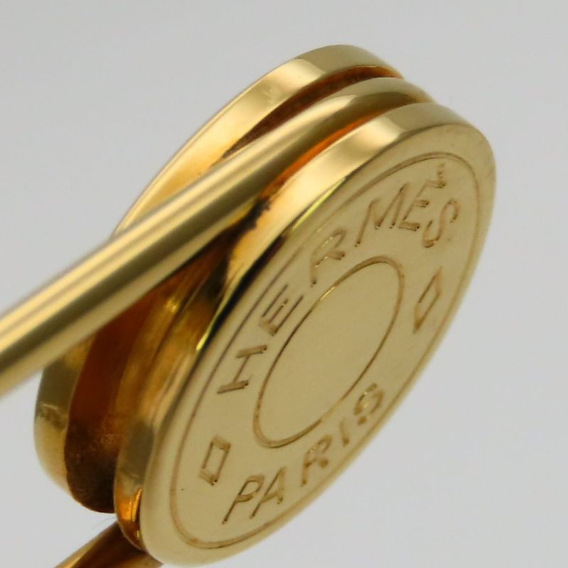 Hermes Brooch Serie Metal Gold Plated Small Accessories Ladies Women Hermes
