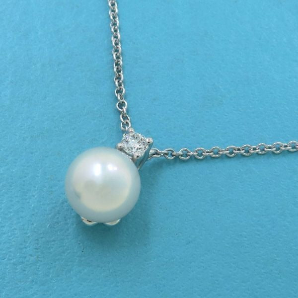 Tiffany & Co. Signature Pearl Diamond Necklace Akoya