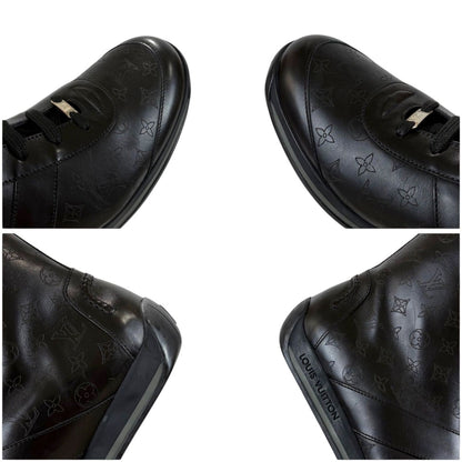 Louis Vuitton All Leather Boots Monogram Black 5 Lace Up — view 9