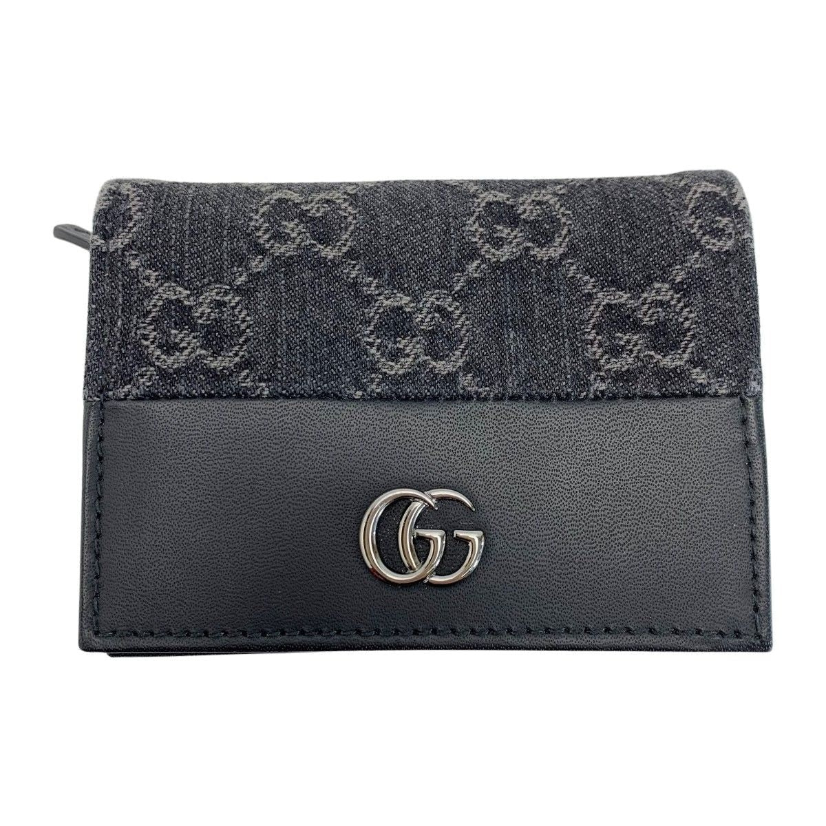 Gucci Marmont Bifold Wallet Leather Silver Hardware