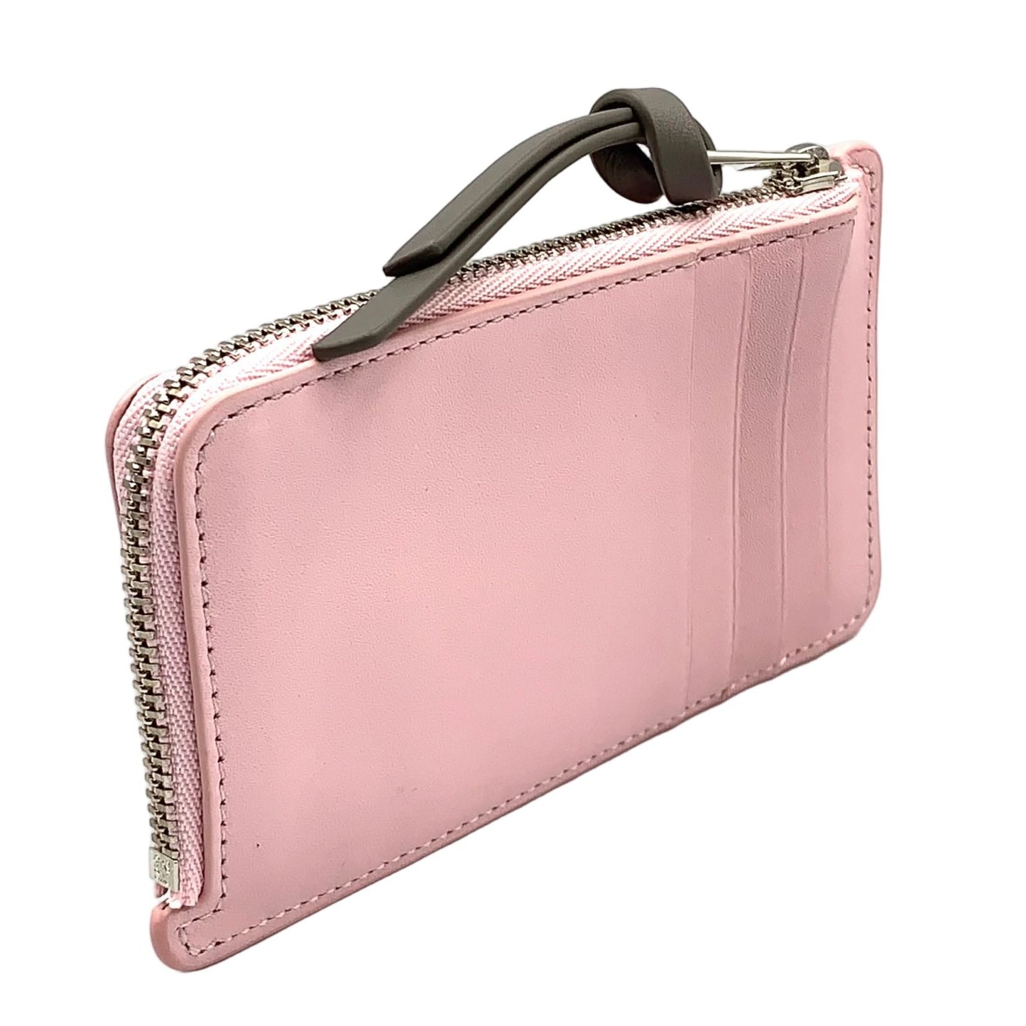 Loewe Suna Fujita Deer Coin Card Holder Leather Light Gray Light Pink Case — view 2