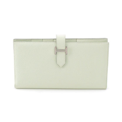 Hermes Bearn Souffle Epsom Wallet Silver Valfiz