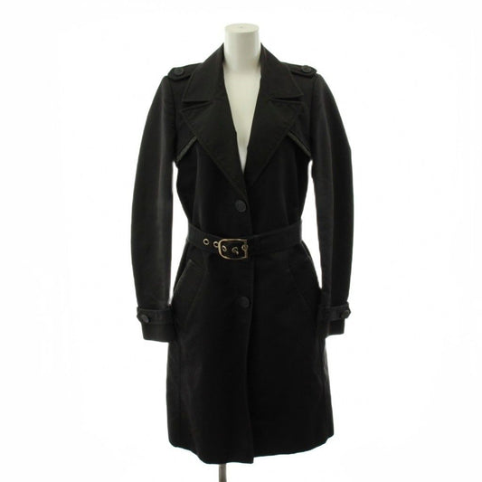 Gucci Star Coat Long Length Cotton 38 Black