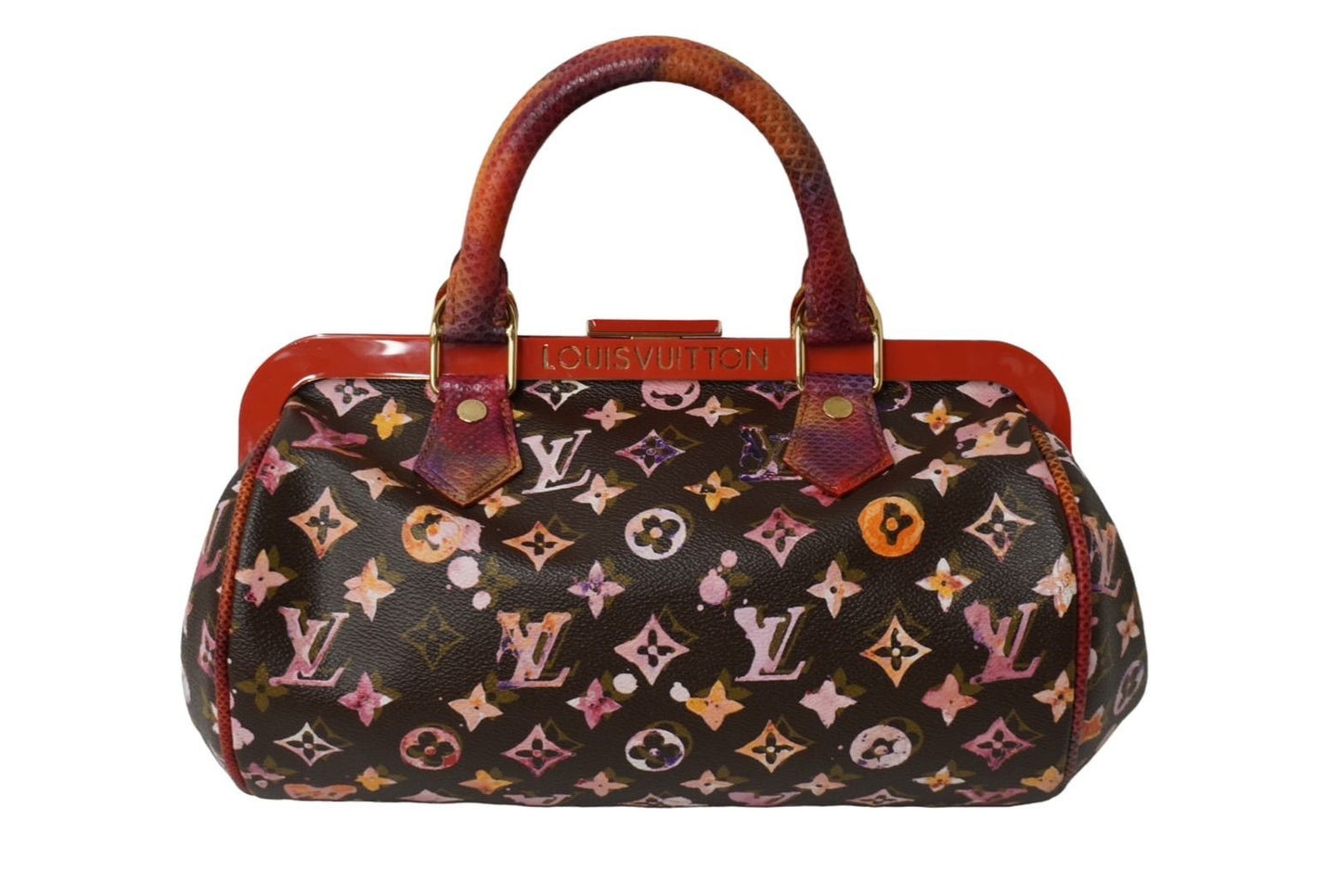Louis Vuitton Monogram Water Color Richard Prince Papillon Handbag Brown