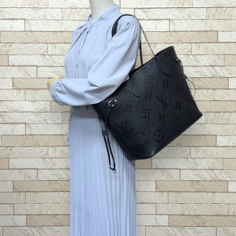Louis Vuitton Neverfull MM Monogram Empreinte Tote Bag Monogram Empreinte