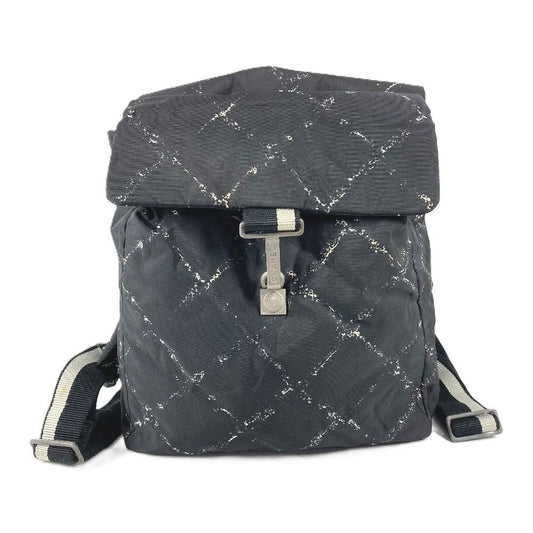Chanel Backpack Logo Nylon Black