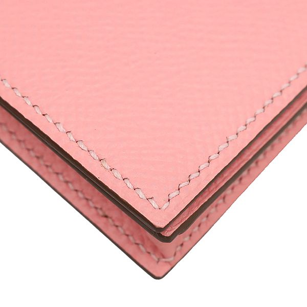 Hermes Long Wallet Bearn Souffle Vaux Epson Rose Confetti Gold Hardware Bifold