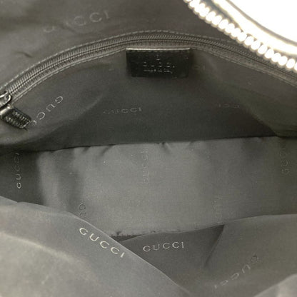 Gucci 001 8766 Shoulder Bag Handbag One Shoulder Black Leather Ladies Men