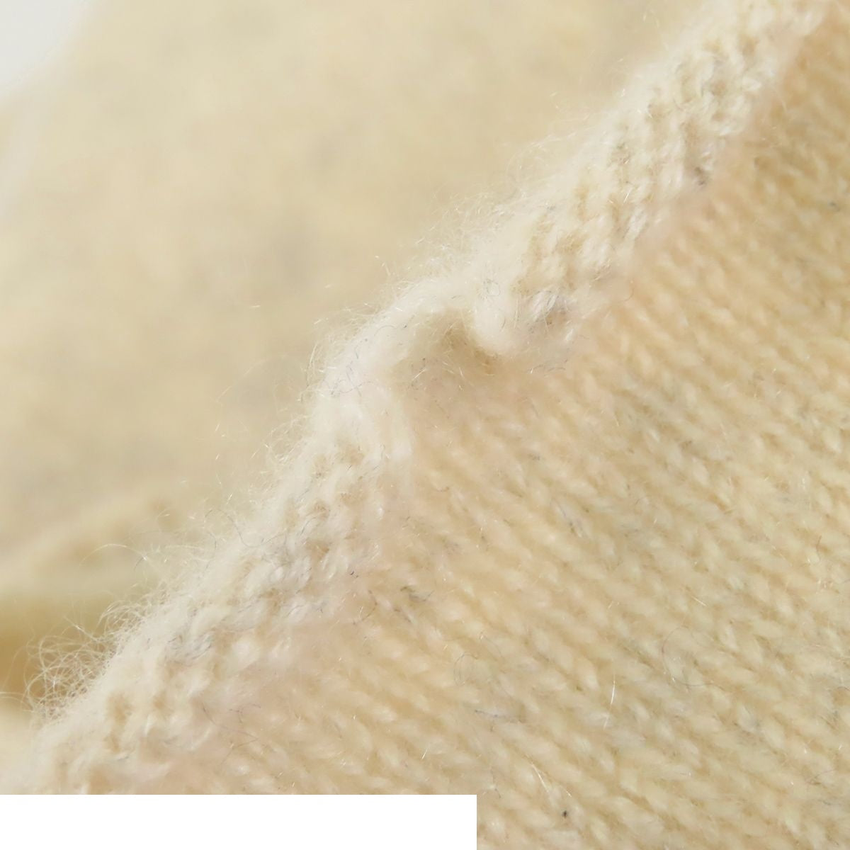 Chanel High Neck Knit Ivory Cashmere Short Sleeve CC Logo Top Sweater — view 6