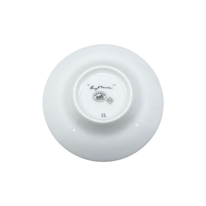 Hermes Teacup Rhythm Asian Teacup and Saucer with Lid H Logo Green White Hermes